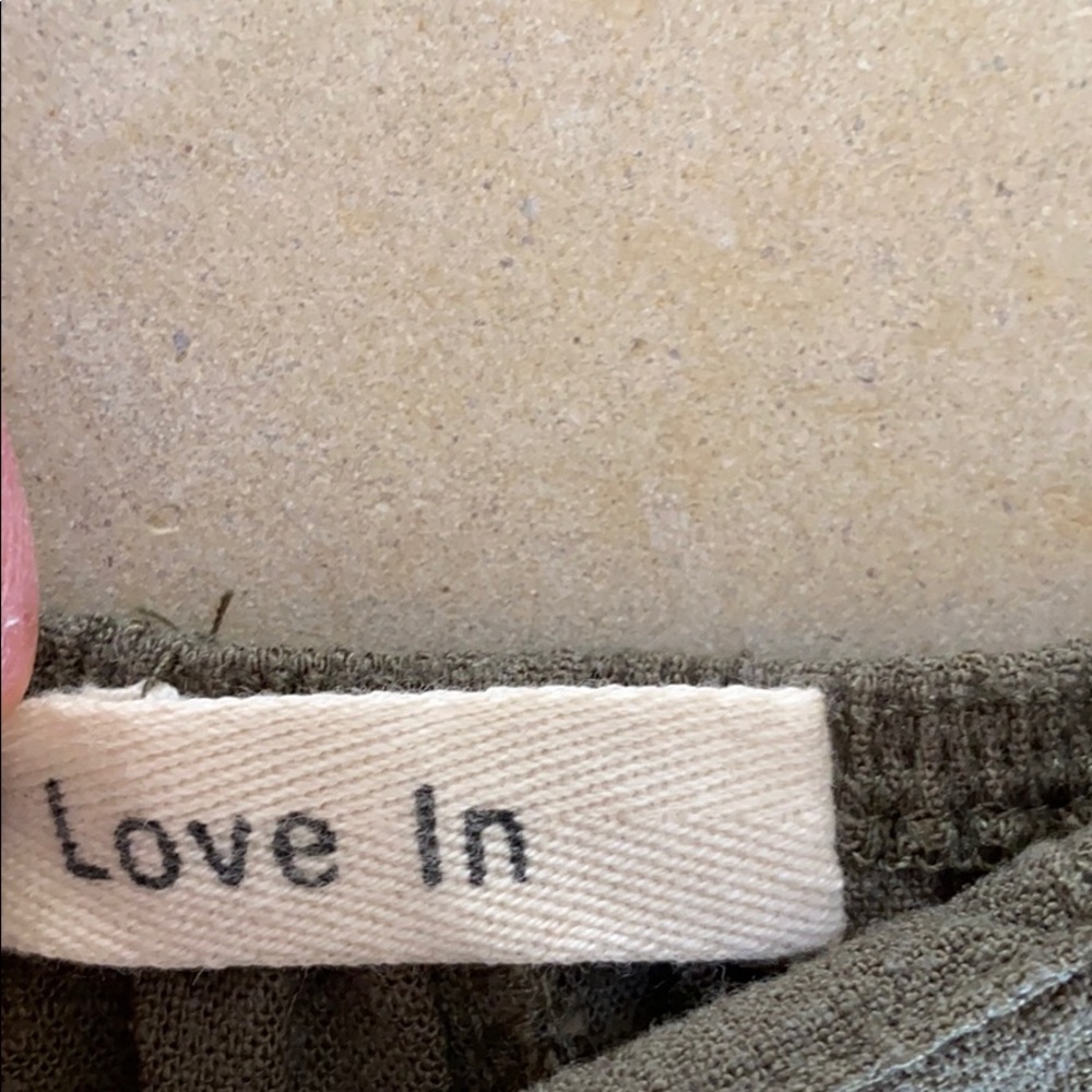 Love In romper olive green size medium - Picture 4 of 8
